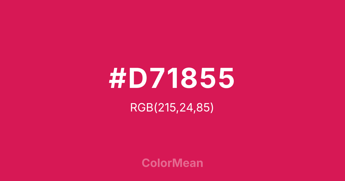#D71855 color swatch