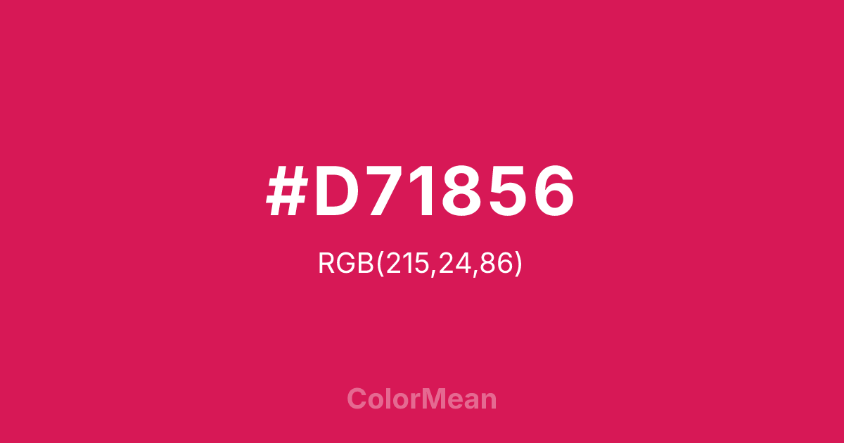 #D71856 color swatch