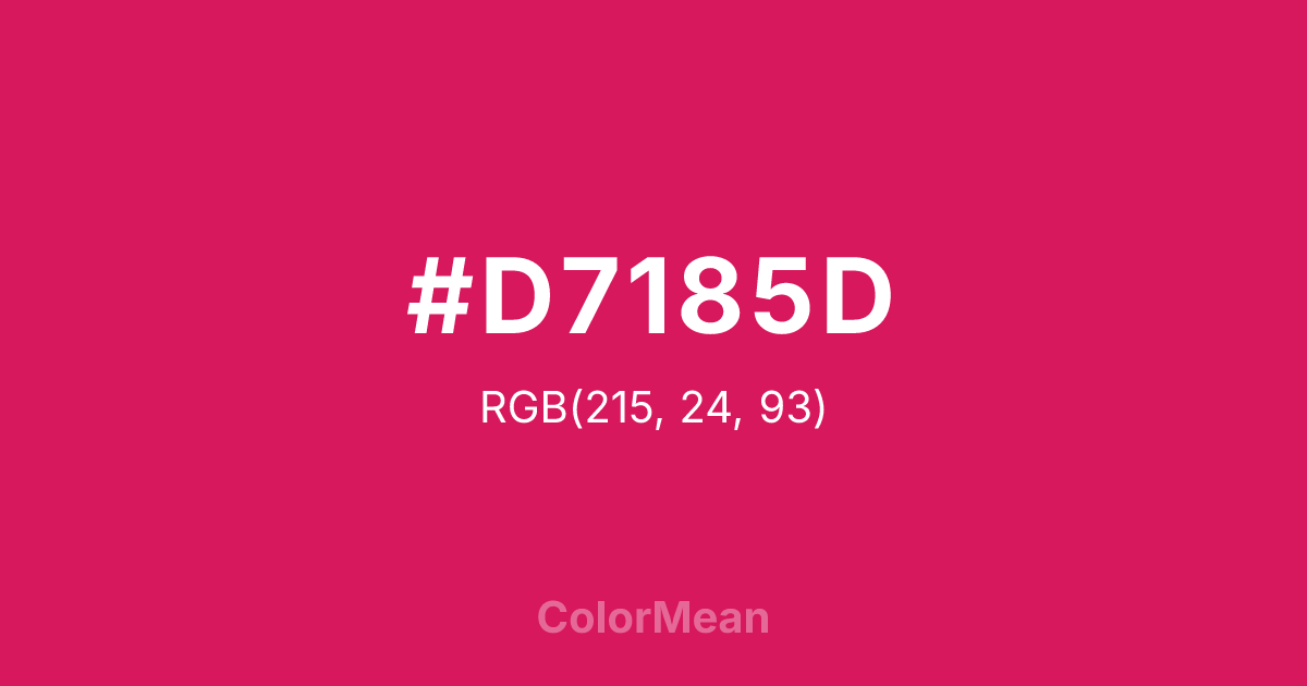 #D7185D color swatch