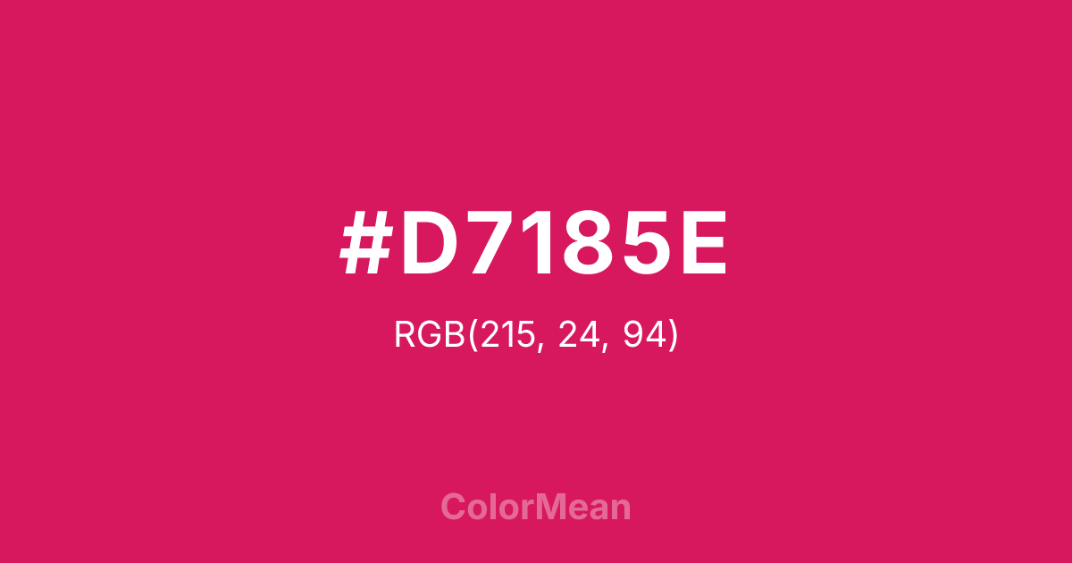 #D7185E color swatch