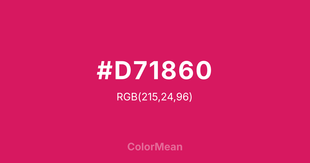 #D71860 color swatch