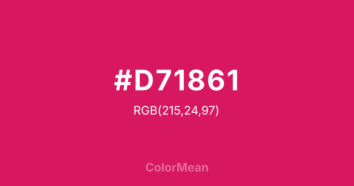 #D71861 color swatch