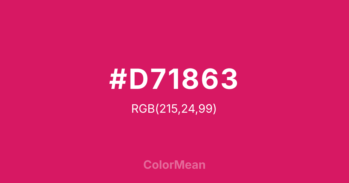 #D71863 color swatch
