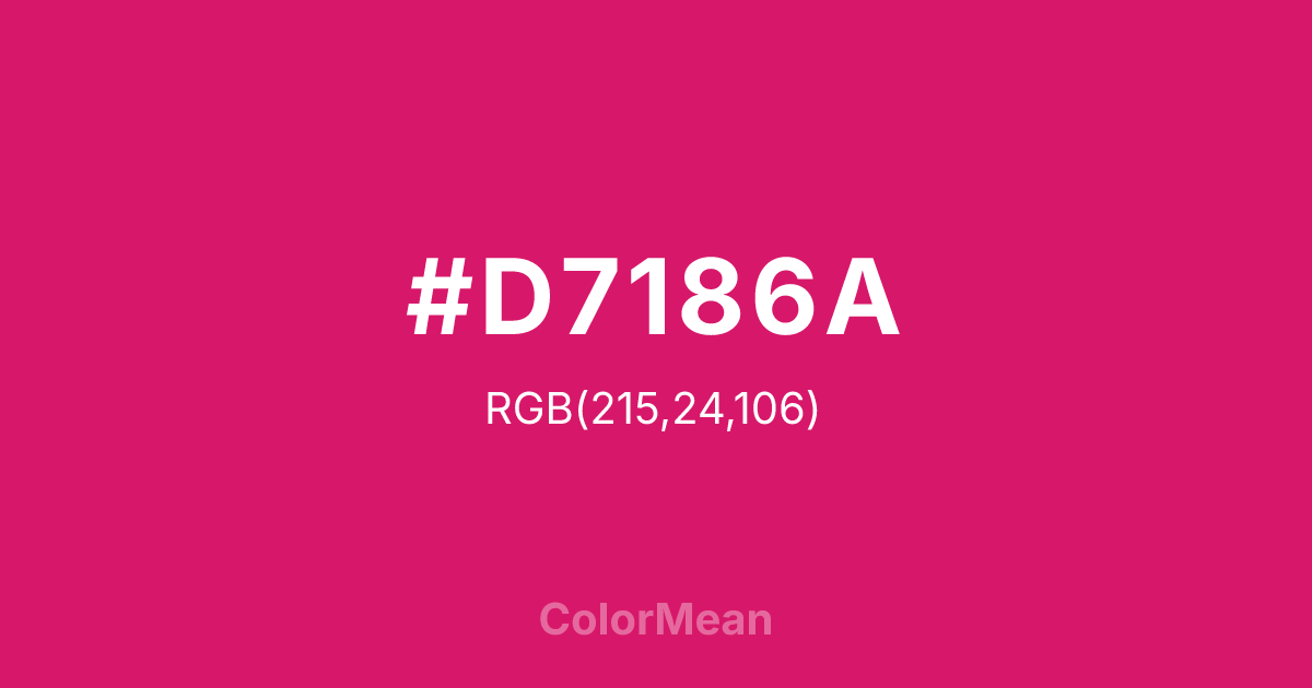#D7186A color swatch