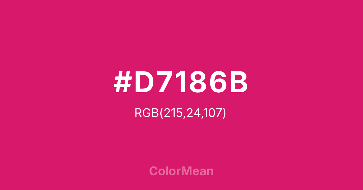 #D7186B color swatch