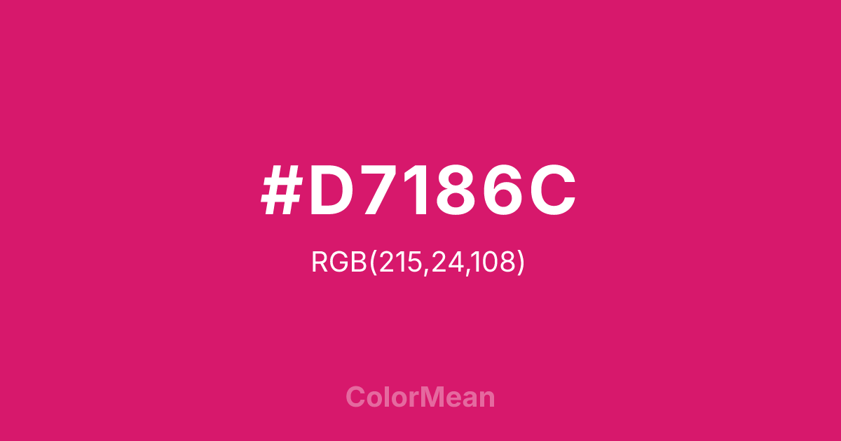 #D7186C color swatch