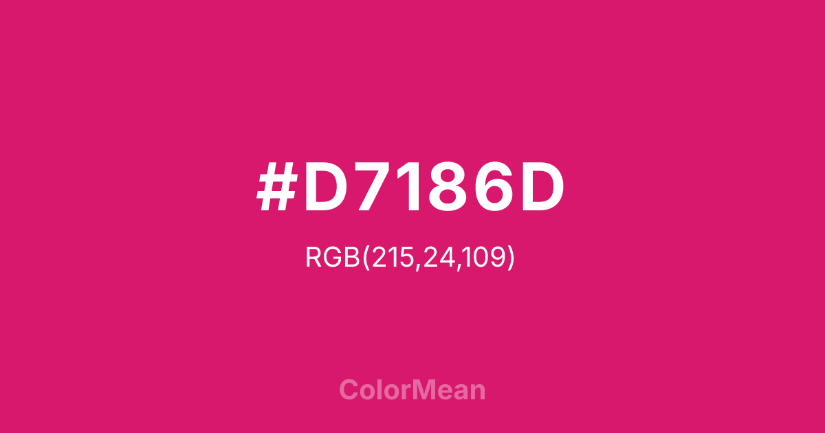 #D7186D color swatch