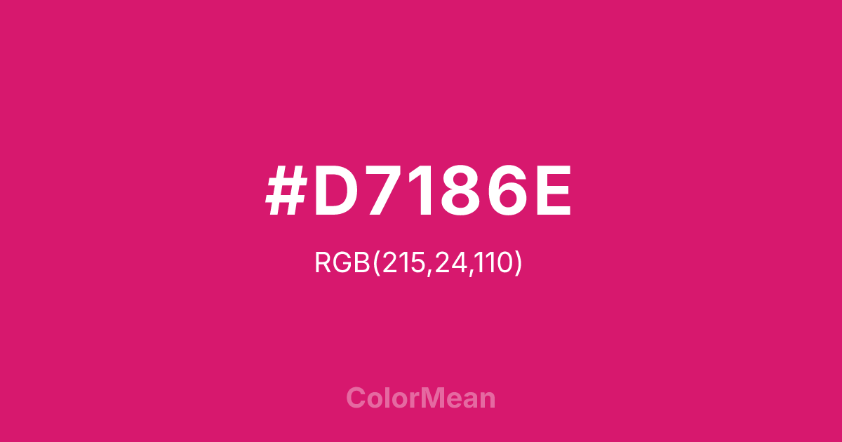 #D7186E color swatch