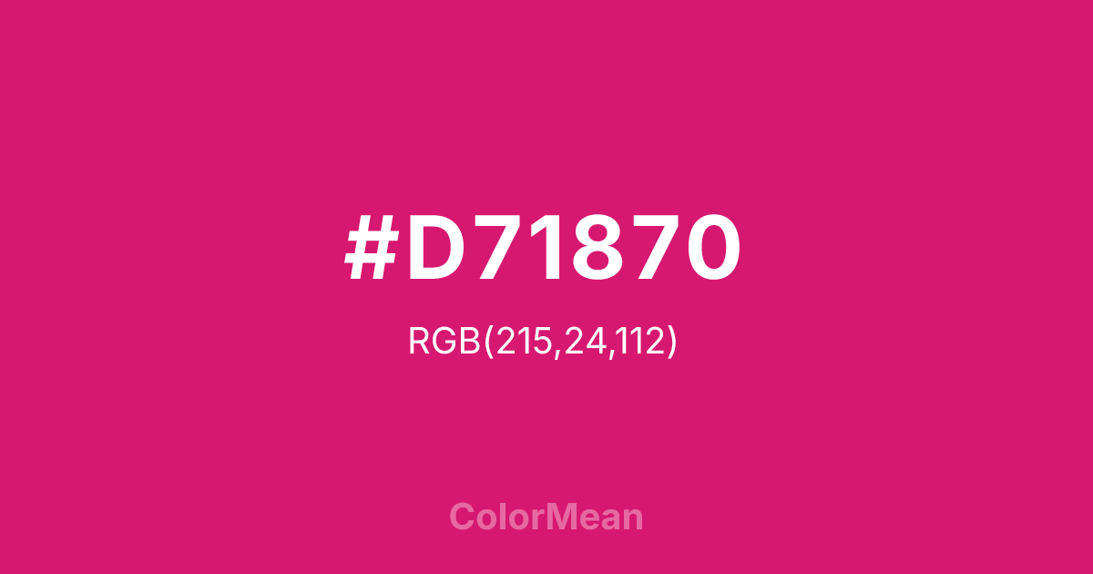 #D71870 color swatch