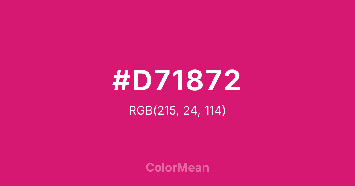 #D71872 color swatch