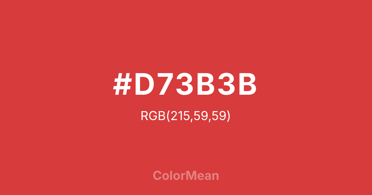 #D73B3B color swatch