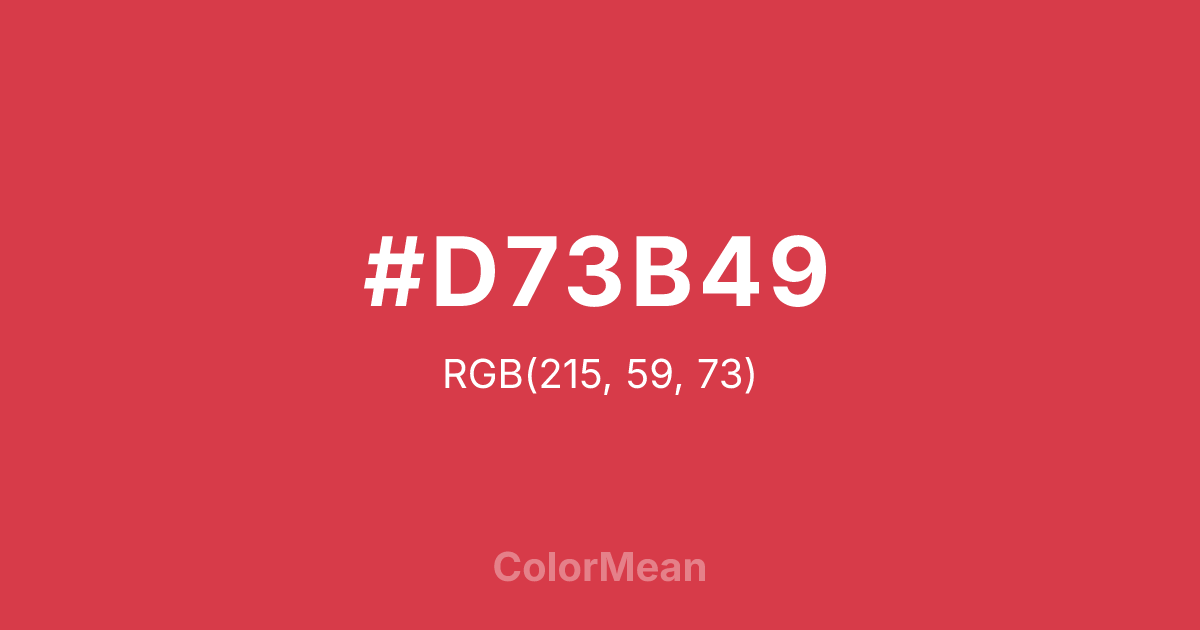 #D73B49 color swatch