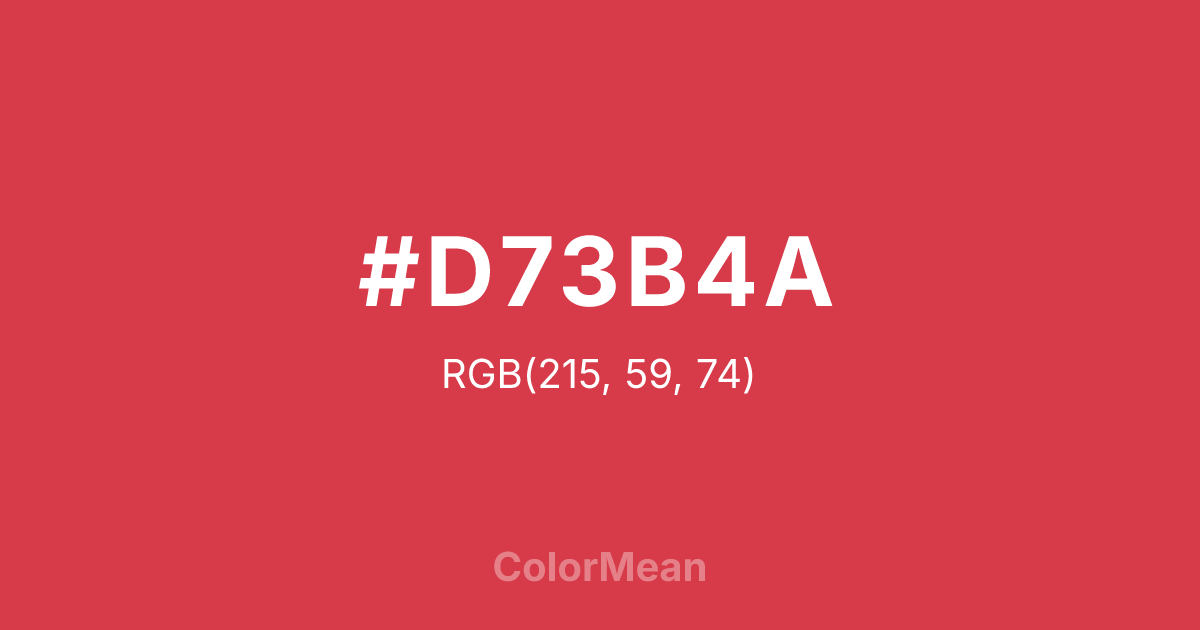 #D73B4A color swatch