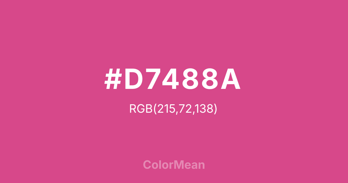 #D7488A color swatch
