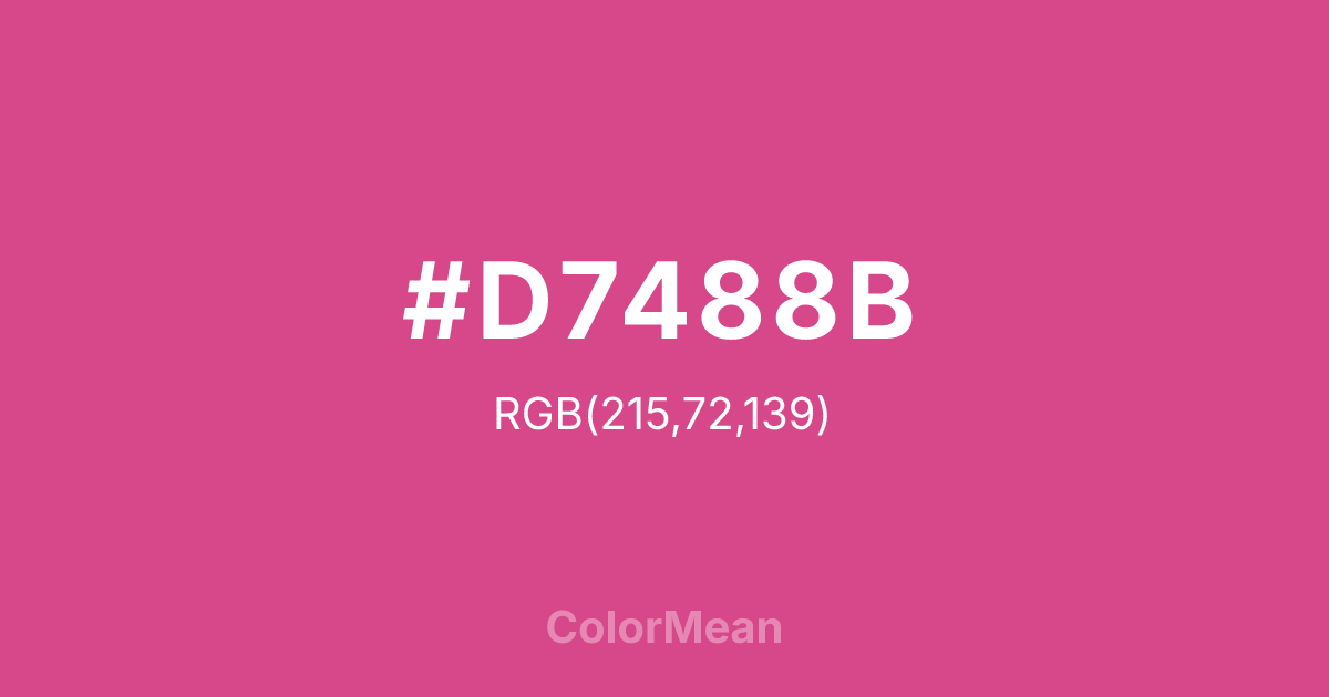 #D7488B color swatch