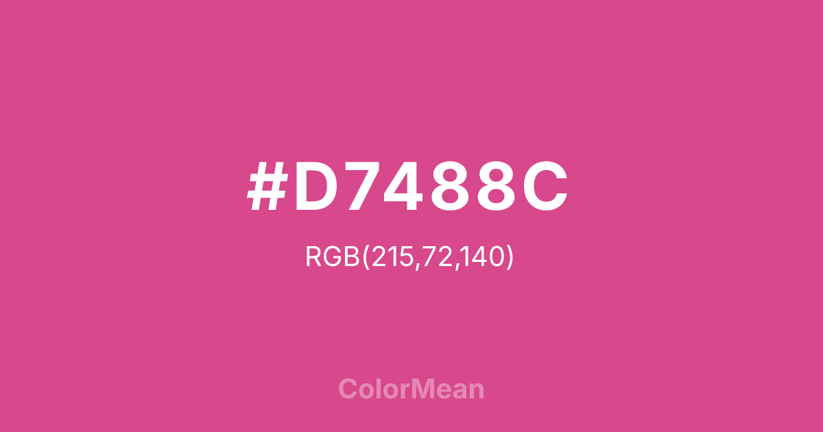 #D7488C color swatch