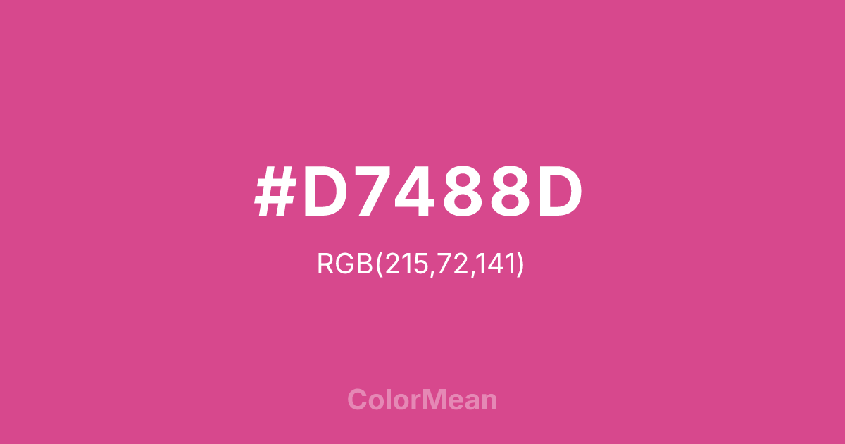 #D7488D color swatch