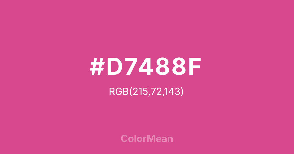 #D7488F color swatch