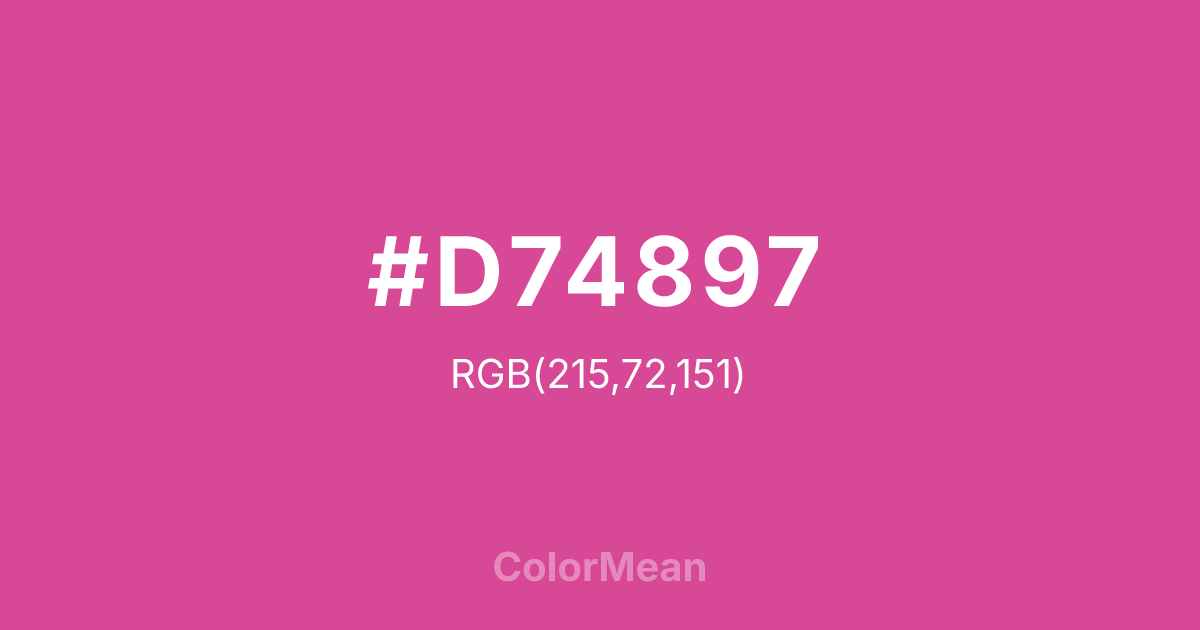 #D74897 color swatch