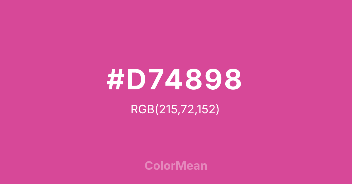 #D74898 color swatch