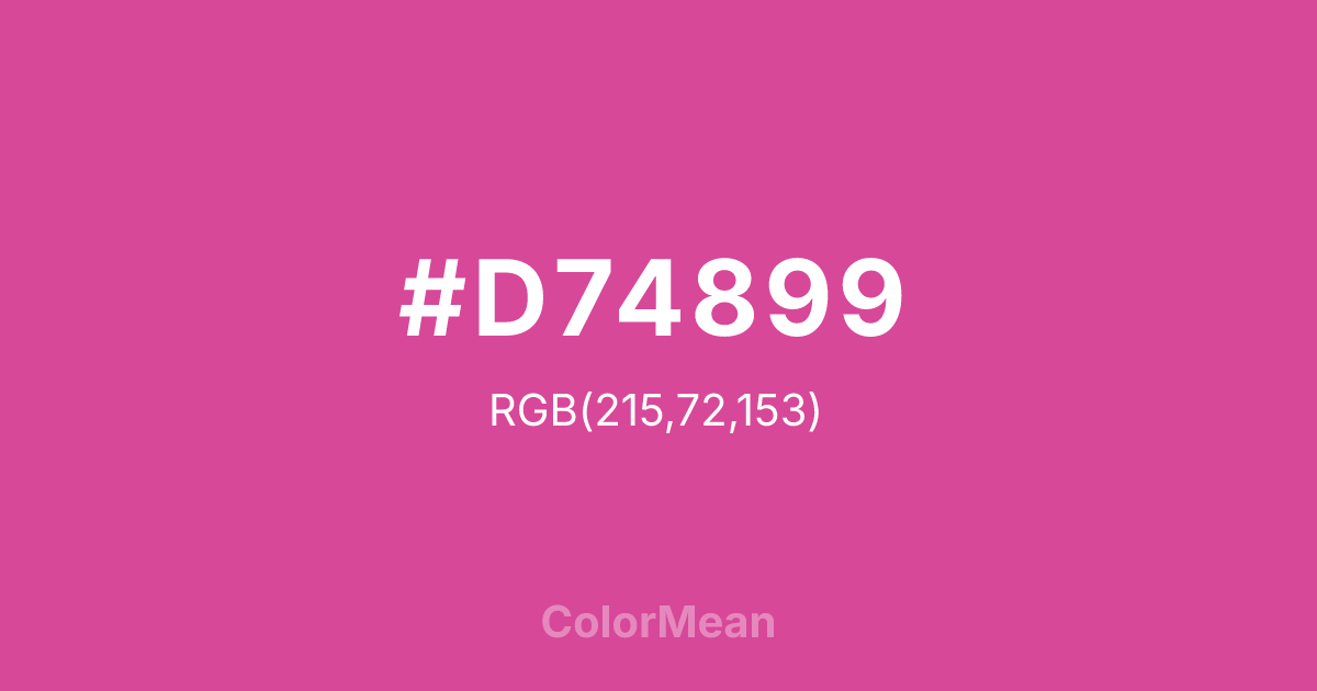 #D74899 color swatch