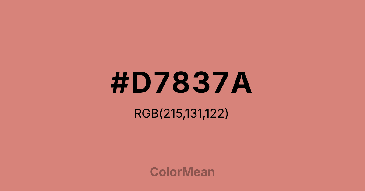 #D7837A color swatch