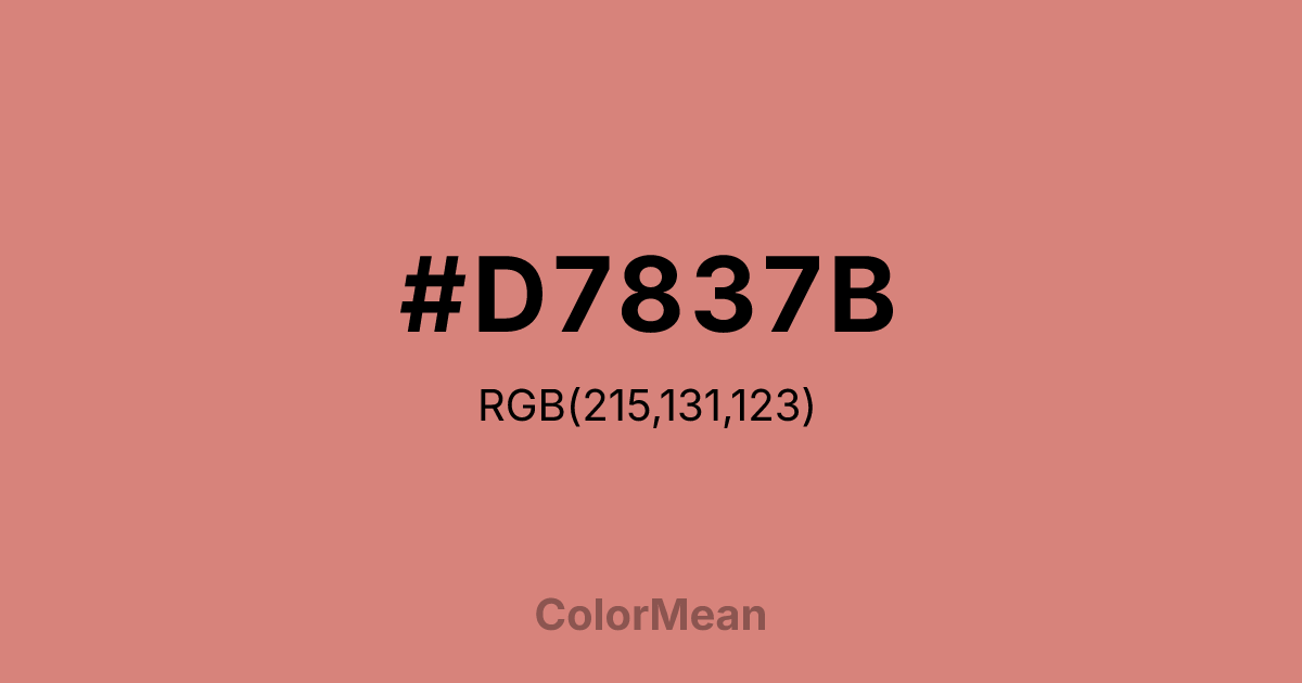 #D7837B color swatch
