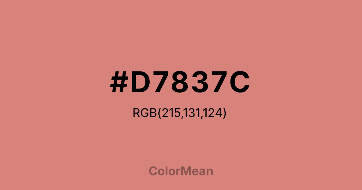 #D7837C color swatch