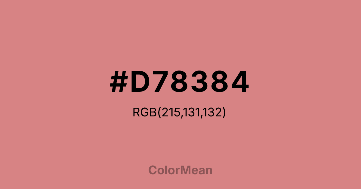 #D78384 color swatch