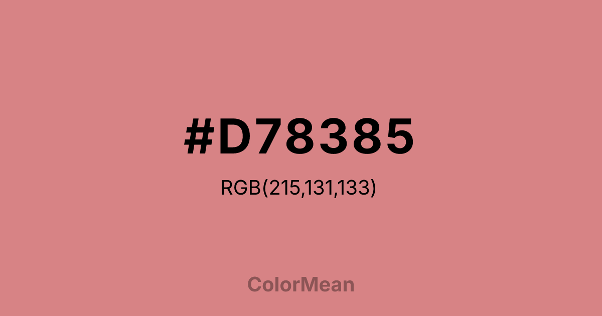 #D78385 color swatch