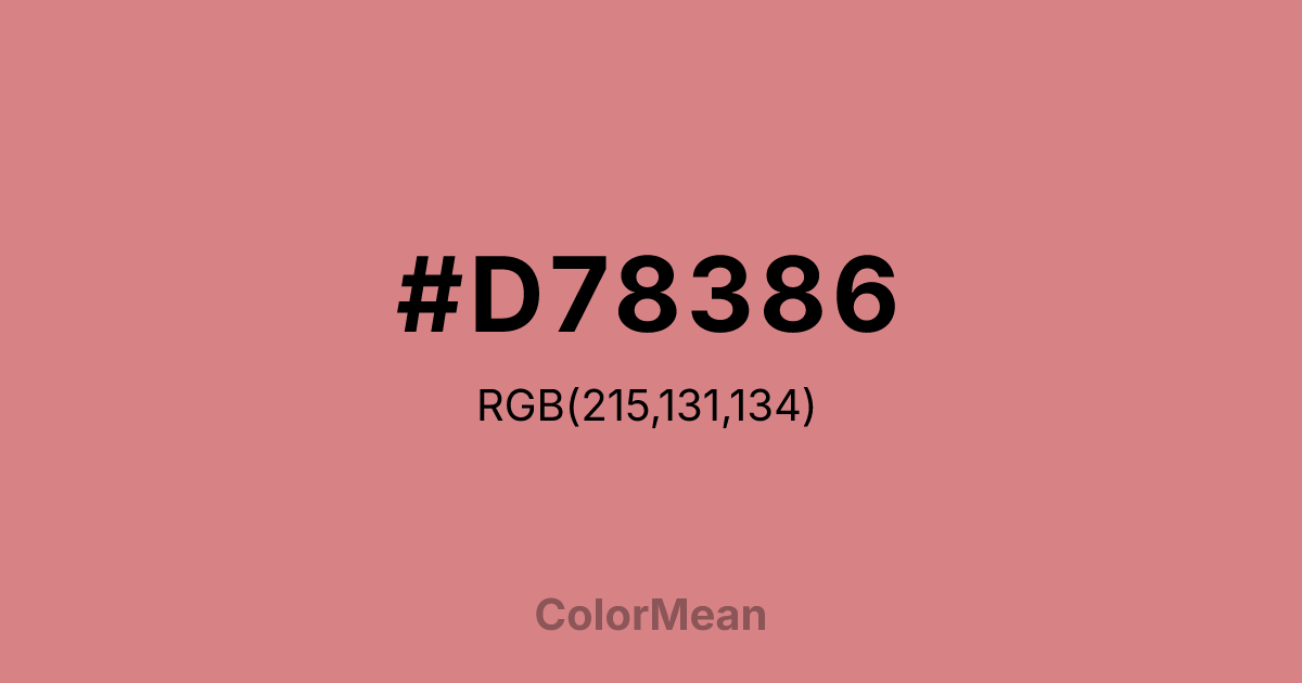 #D78386 color swatch
