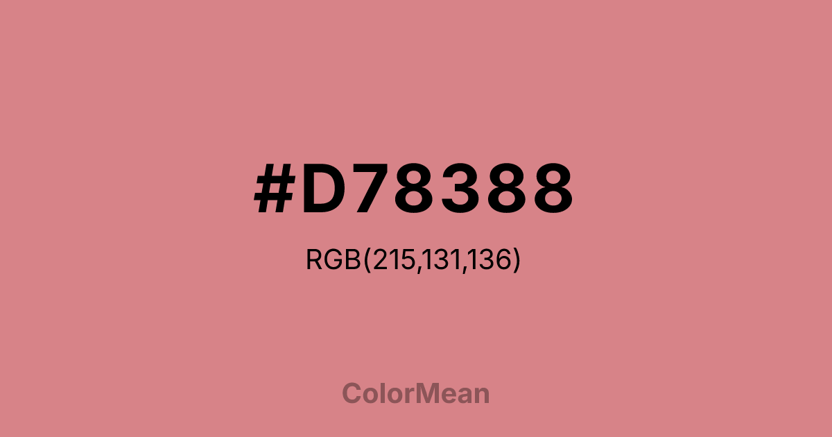#D78388 color swatch