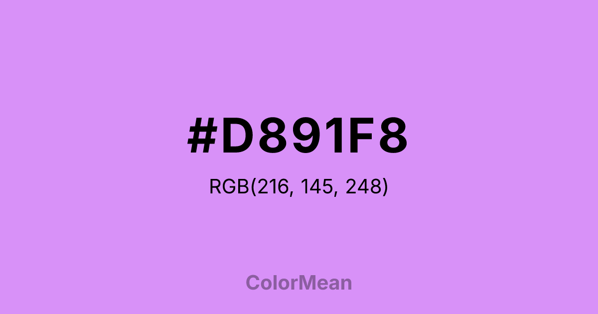 #D891F8 color swatch