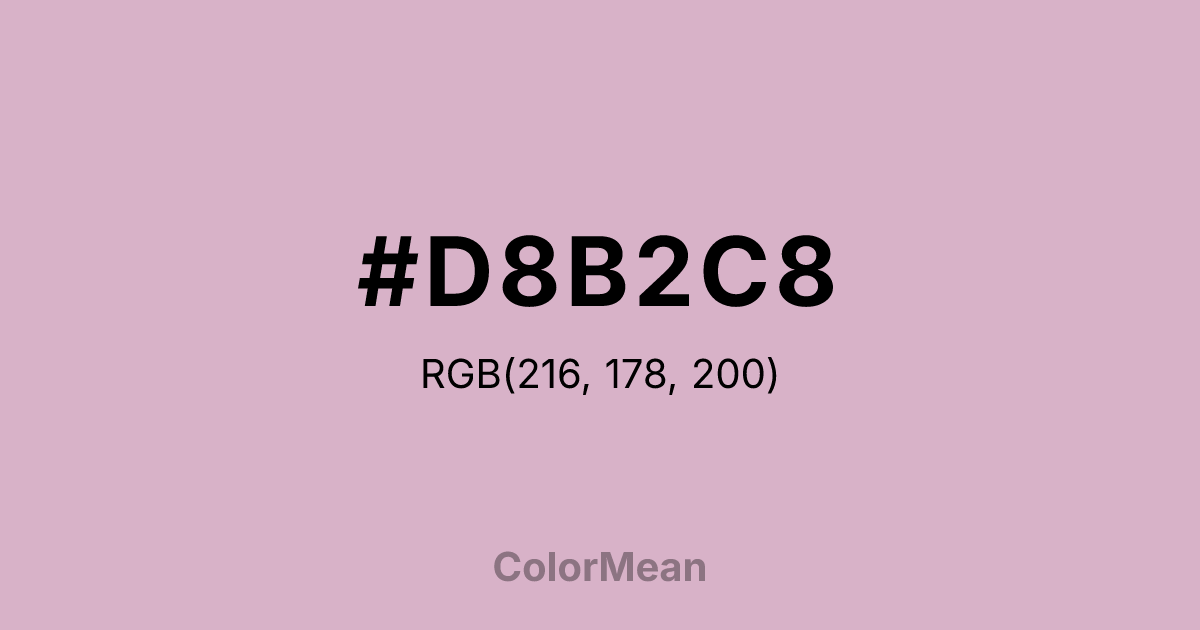 #D8B2C8 color swatch