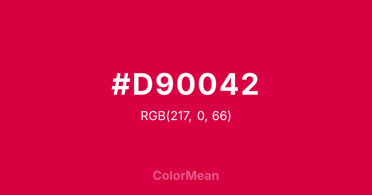 #D90042 color swatch
