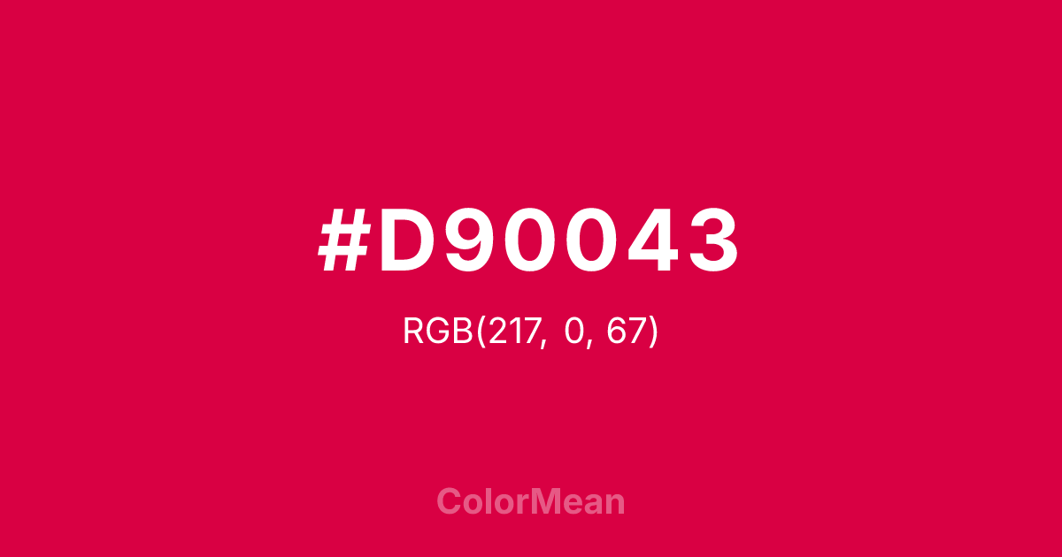 #D90043 color swatch