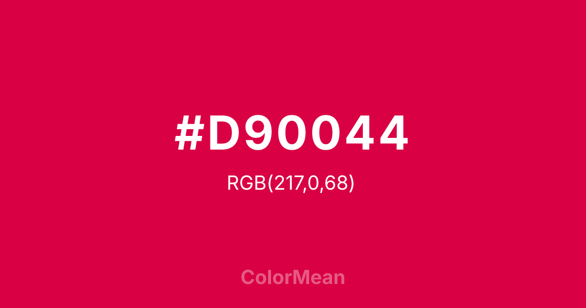 #D90044 color swatch