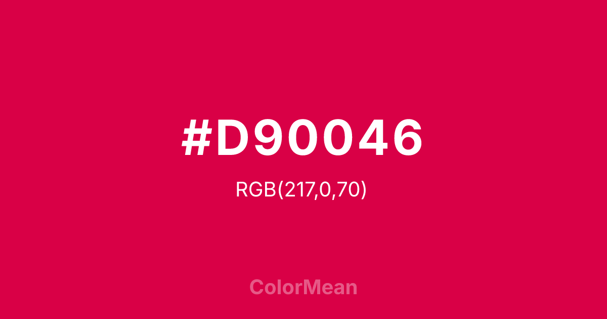 #D90046 color swatch