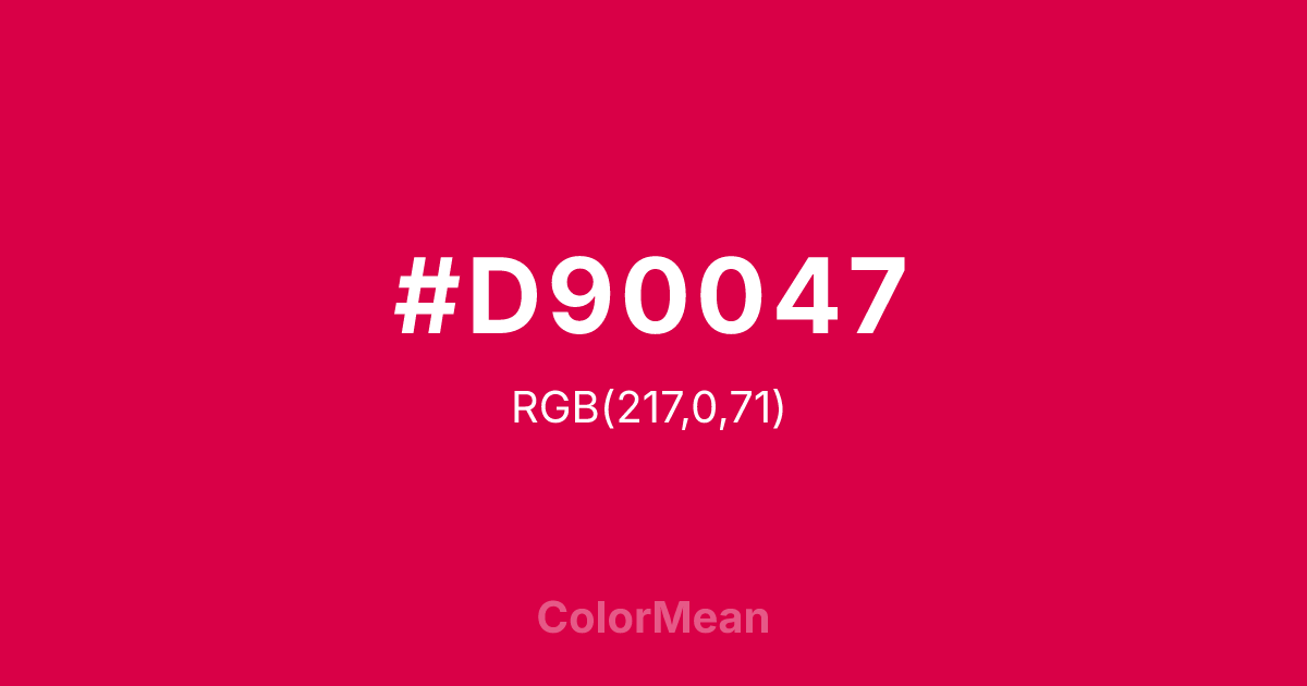 #D90047 color swatch