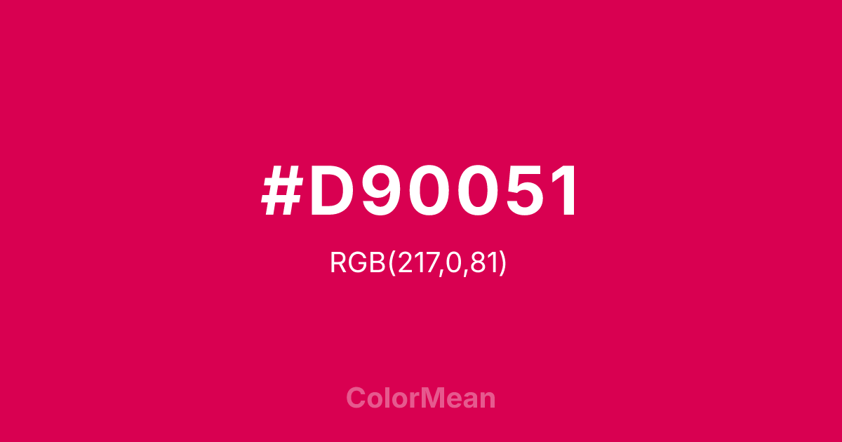 #D90051 color swatch