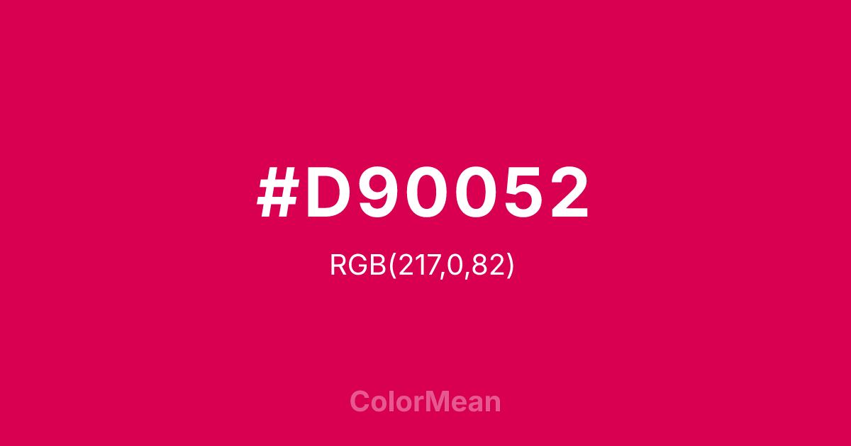 #D90052 color swatch