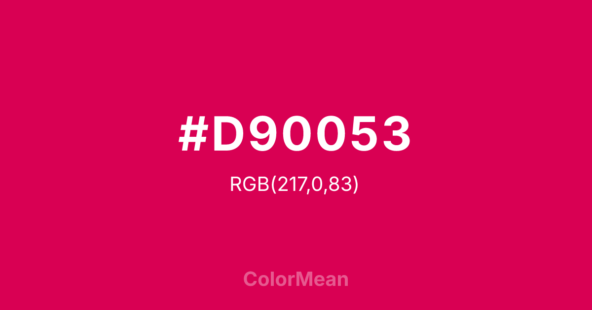 #D90053 color swatch