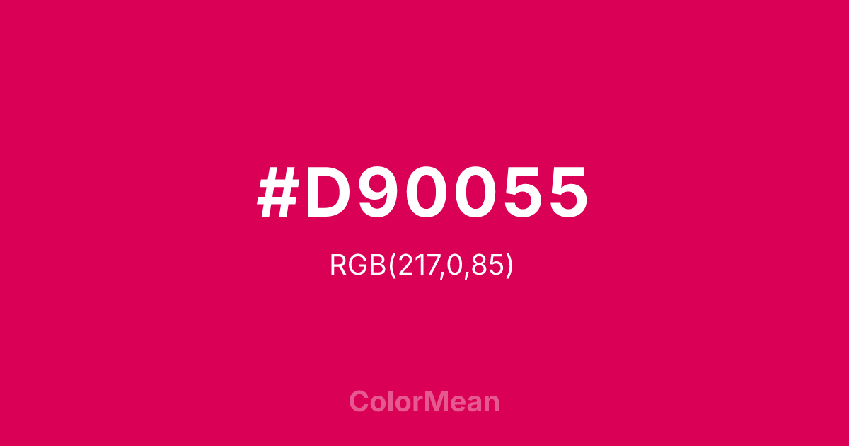 #D90055 color swatch