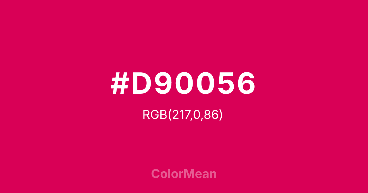 #D90056 color swatch