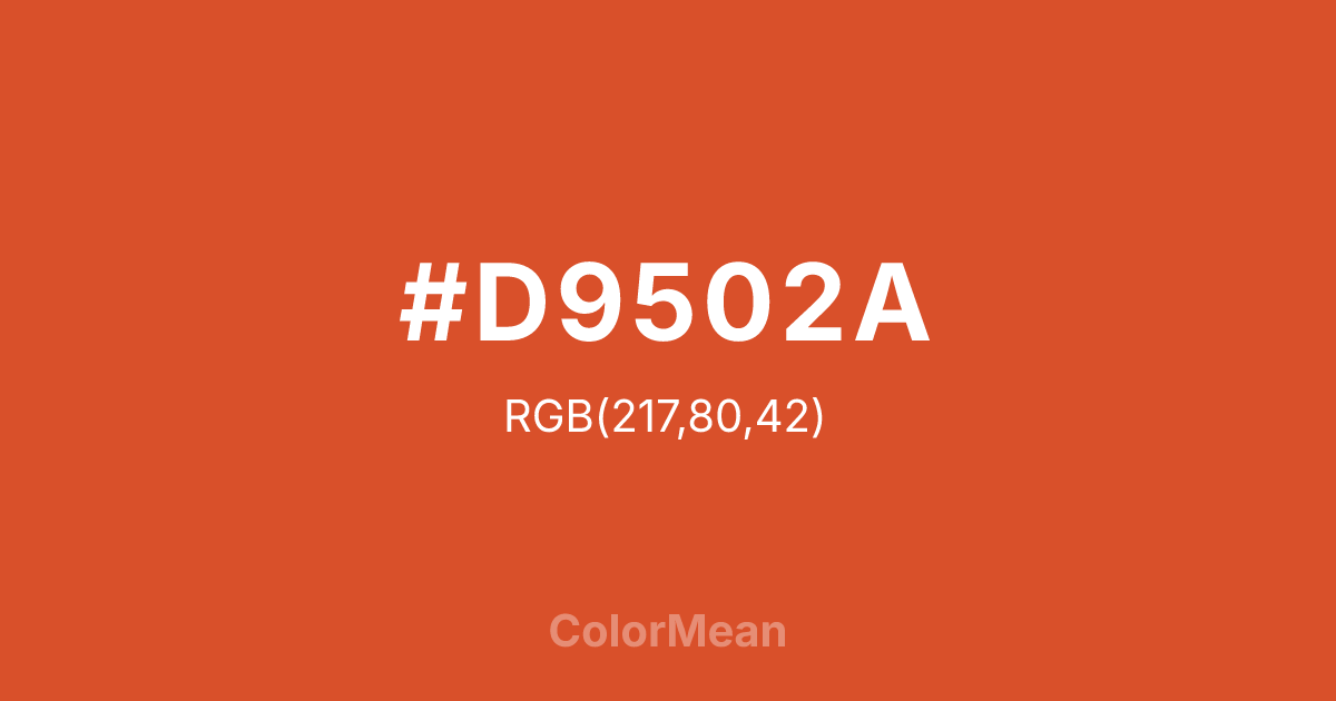 #D9502A color swatch