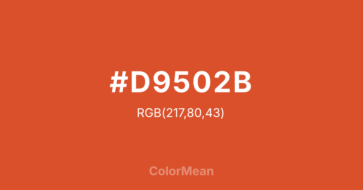 #D9502B color swatch