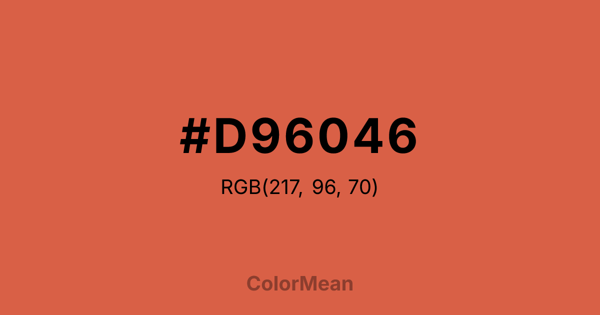 #D96046 color swatch
