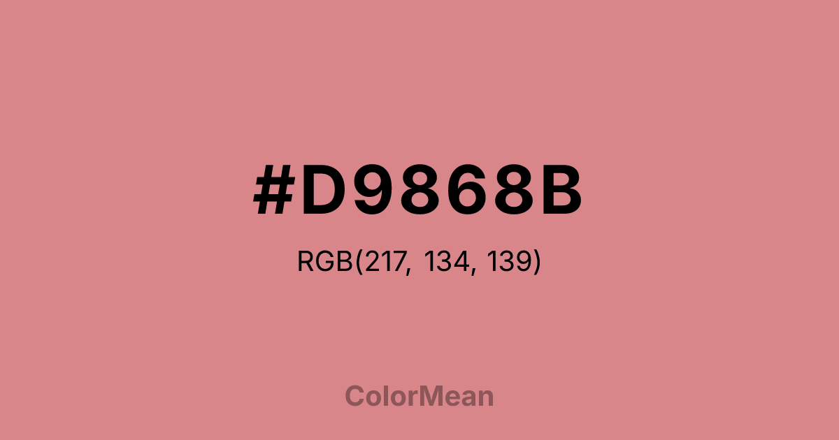 #D9868B color swatch