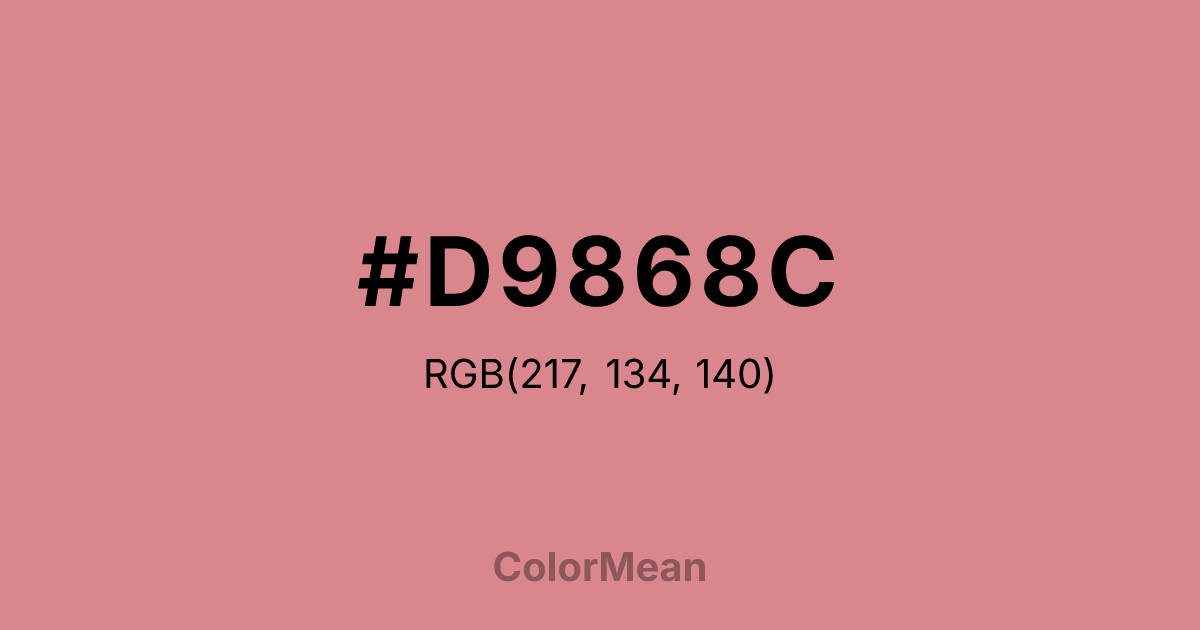 #D9868C color swatch