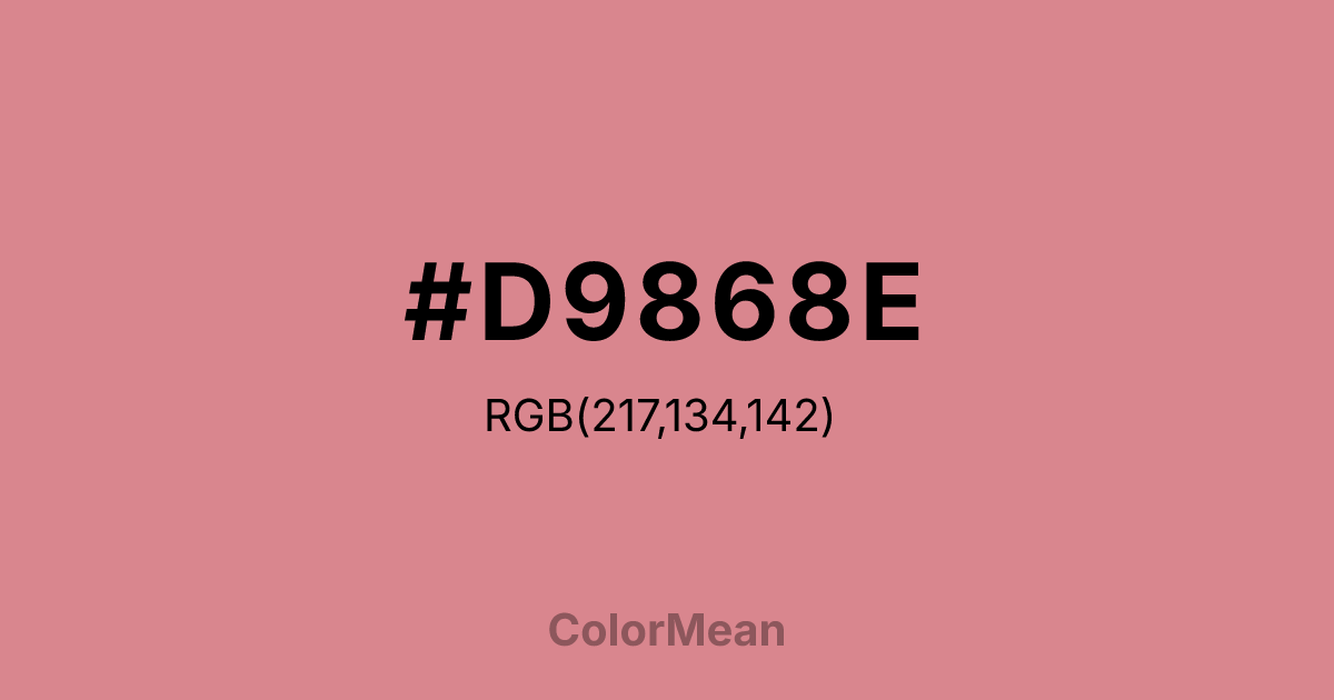 #D9868E color swatch